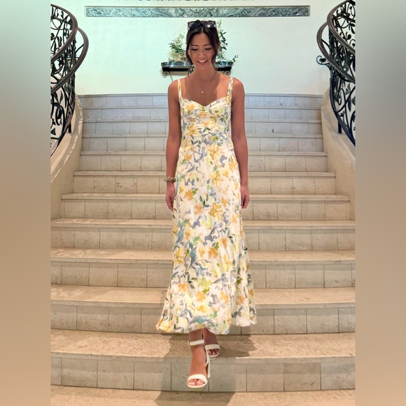 ASTR the Label Floral Corset Satin Dress XS - Picture 3 of 13